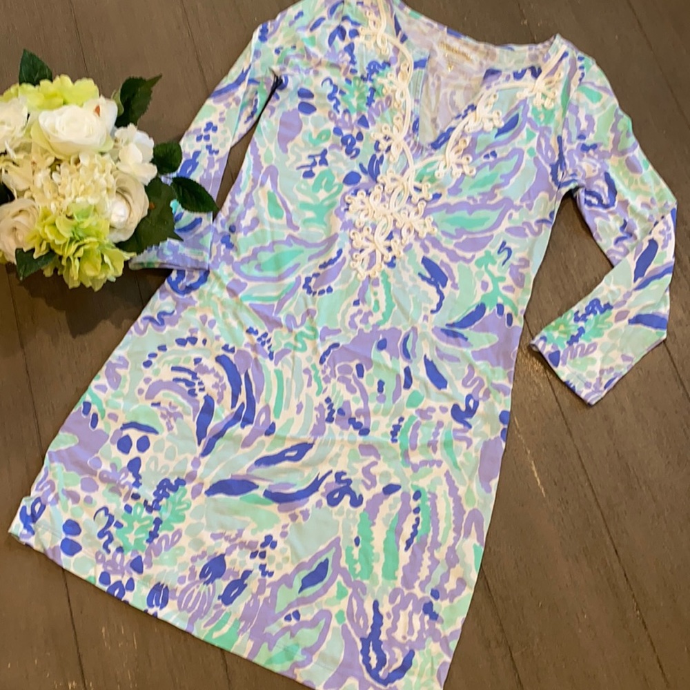 Lilly Pulitzer Embellished Tunic Shift Dress sz XS